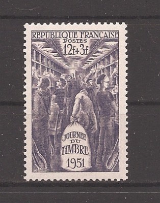 Franta 1951 - Timbru de caritate - Ziua Timbrului, MNH foto
