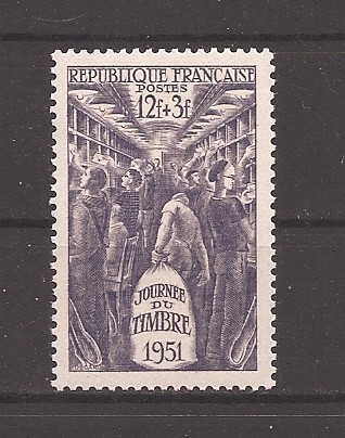 Franta 1951 - Timbru de caritate - Ziua Timbrului, MNH