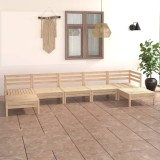 vidaXL Set mobilier de grădină, 7 piese, lemn masiv de pin 3083344