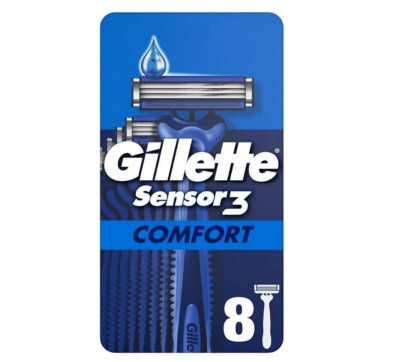 Set 4 Aparate de ras pentru barbati Gillette Sensor3 Comfort, de unica folosinta - RESIGILAT foto