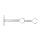 Set Consolă Galerie Dubla Inchisa Ext Fi20/15 Cm &ndash; Alb/Auriu Compoziție Fier Forjat