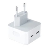 Adaptor priza 50W cu 2 porturi tip C, Incarcare rapida pentru iPhone 13 Xiaomi Samsung iPad Laptop Tablete