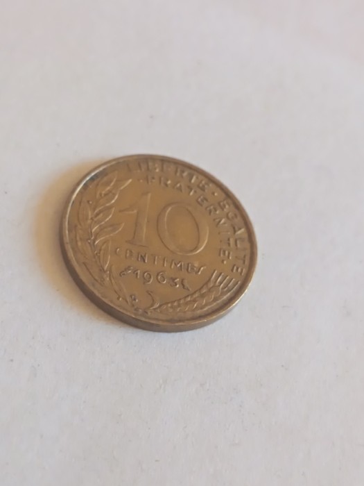 Franta 10 centimos 1963