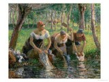 Felicitare Camille Pissarro - Washerwomen | Art