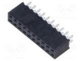 Conector SAMTEC şiruri pini mamă 20 PIN 2mm gold flash THT soclu