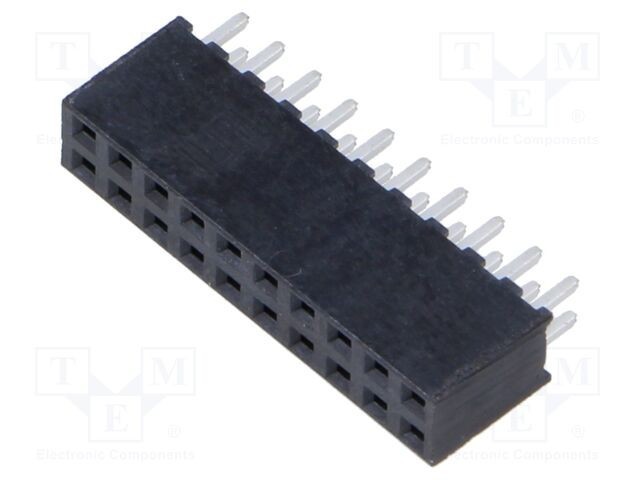 Conector SAMTEC şiruri pini mamă 20 PIN 2mm gold flash THT soclu