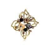 Brosa Floare cu cristale