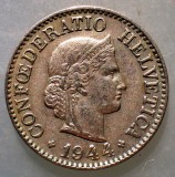 B.006 ELVETIA 10 RAPPEN 1944