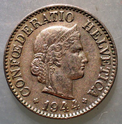 B.006 ELVETIA 10 RAPPEN 1944 foto