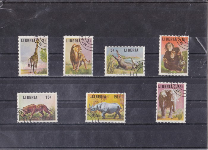 A12 S3 12 - Timbre foarte vechi - Liberia - animale salbatice