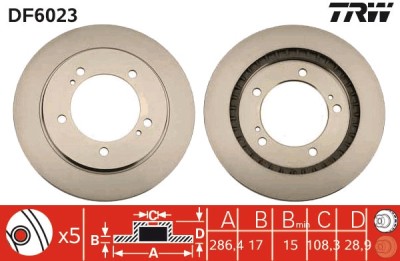 TRW DF6023 Disc frana foto