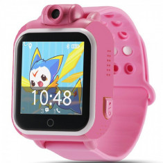 Ceas GPS Copii, iUni Kid730, 3G, DIGI Mobil, Touchscreen, GPS, LBS, Wi-Fi, Camera, buton SOS, Roz foto