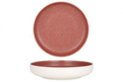 Rinart Farfurie ad&amp;acirc;ncă - Rosa - Porţelan - 20 cm (900cc) - set de 6 foto