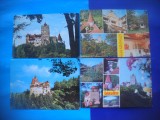 HOPCT LOT 2231 CASTELUL BRAN-JUD BRASOV-4 CARTI POSTALE-CIRCULATE, Circulata, Printata