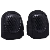 Set genunchiere de protectie cu gel si carcasa rigida din plastic, negru, 2 bucati, Kraft