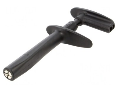 Clips de măsurare cu pensetă 20A 1kV 4mm neagră foto