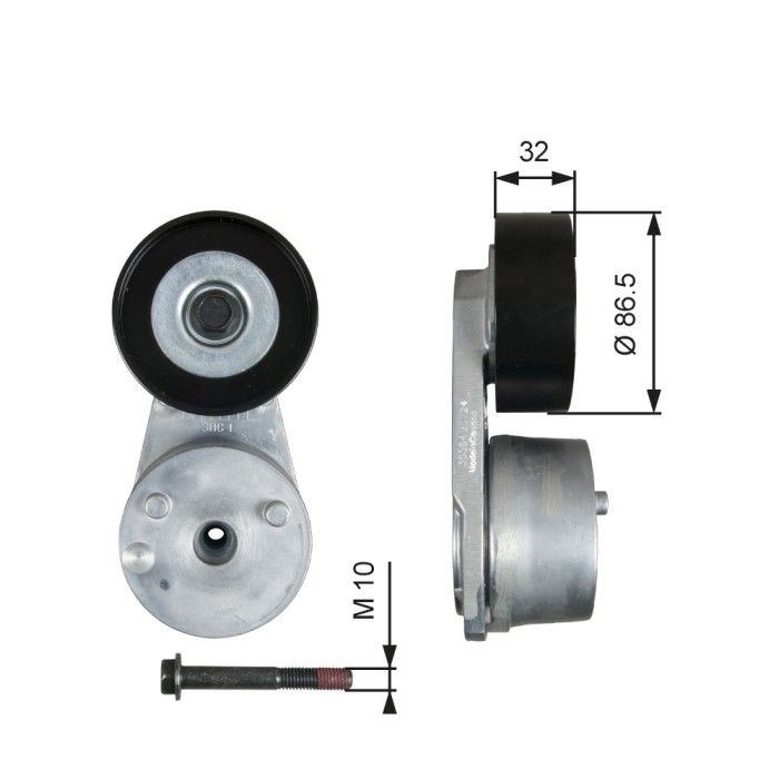 GATES T38584 FleetRunner&trade; Intinzator curea, curea distributie