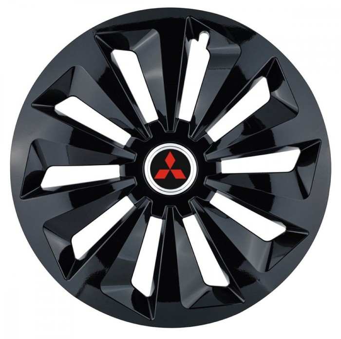 Set 4 capace roti Fox negru R14 pentru gama auto Mitsubishi