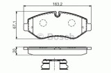 Set placute frana,frana disc IVECO DAILY V autobasculanta (2011 - 2014) BOSCH 0 986 494 582