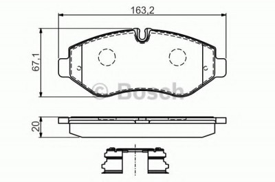 Set placute frana,frana disc IVECO DAILY IV bus (2006 - 2011) BOSCH 0 986 494 582 foto