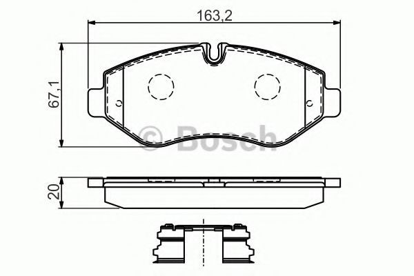 Set placute frana,frana disc IVECO DAILY V caroserie inchisa/combi (2011 - 2014) BOSCH 0 986 494 582