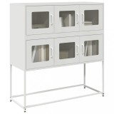 Gossi dulap, alb, 100,5x39x107 cm, otel laminat la rece
