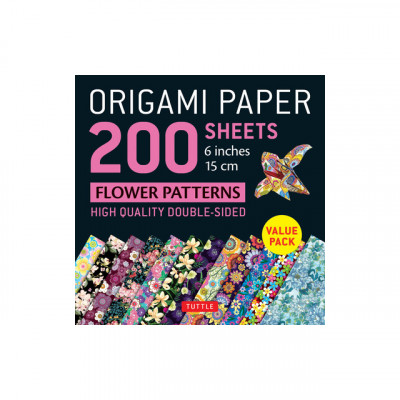 Origami Paper 200 Sheets Flower Patterns 6 (15 CM): High-Quality Double Sided Origami Sheets Printed with 12 Different Designs (Instructions for 6 Pro foto