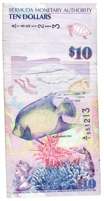 Bermuda 10 Dolari 2009 P-59b Seria 1551213 foto