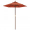 Umbrela de soare de gradina stalp din lemn caramiziu 196x231 cm GartenMobel Dekor