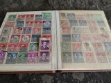 Clasor 8 pag. timbre vechi SUA, anii 1900-1940, cca 300 buc, stampilate, stare foarte buna