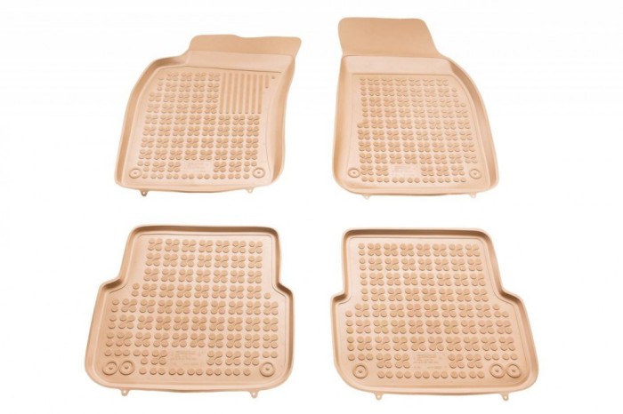 Covorase Presuri Auto Cauciuc Dedicate Bej Audi A6 Allroad Quattro C6 2006 - 2011 | Audi A6 III C6 Pre Facelift 2004 -2008