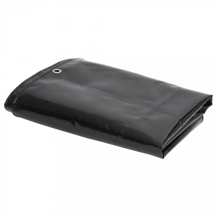 Prelată, negru, 1,5x6 m, 650 g/m&sup2;