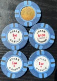 Lot Rare Jetoane Vintage Cesar Casino București Anii 90 &ndash; Piesă de Colecție / Junket VIP