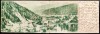 Sinaia Hotel Caraiman 1901 Vedere generala - CARTE POSTALA DUBLA, clasica, printata, circulata catre Elvetia, timbru intact, stampile lizibile