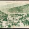 Sinaia Hotel Caraiman 1901 Vedere generala - CARTE POSTALA DUBLA, clasica, printata, circulata catre Elvetia, timbru intact, stampile lizibile