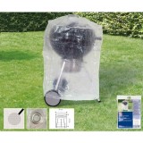 Husă Protecție Grill Rotundă Transparentă 70x90cm din Polietilenă Hidrofobă