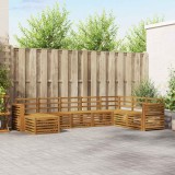 vidaXL Set Canapele Exterior 8 Piese Lemn Masiv Acacia Natural Mobilier Gradina 310x191.5cm Durabil Rezistent