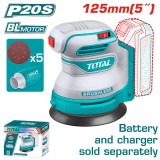 TOTAL - MASINA DE SLEFUIT ROTATIVA - 125MM - LI-ION - 20V PowerTool TopQuality
