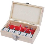 Raider 158301 - Set cutite frezat tija 8 mm ambalaj lemn 5 bucati