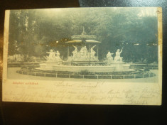 Ilustrata Cluj - Fantana din Parcul Central 1898 -Piesa clasica foto