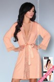 Cumpara ieftin LIV382-813 Halat elegant cu cordon si dantela, Livia Corsetti