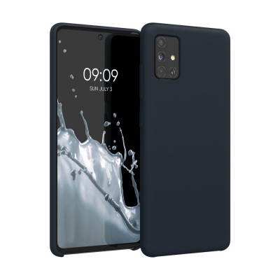 Husa Kwmobile pentru Samsung Galaxy A51, Silicon, Albastru, 51197.186 foto