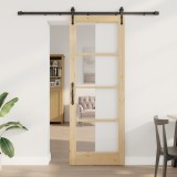 Ușa glisantă vidaXL cu set de accesorii 78x211 cm din lemn masiv de pin