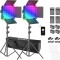 Kit 2 Panouri Neewer RGB,480 LED,trepiezi 200 cm,4 baterii + 4 incarcatori,geanta transport