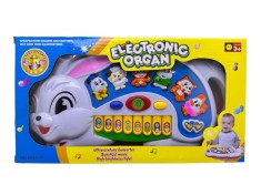 Orga iepure electronica muzicala jucarie bebe cu lumini