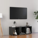 Cumpara ieftin Comodă TV, gri extralucios, 107x35x37 cm, PAL