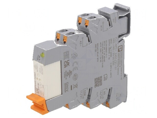 Releu cu interfaţă DPDT 24VDC 6A 6A/250VAC 6A/30VDC - Releu cu interfaţă DPDT 24V 6A