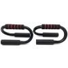 Manere Flotari Push Up Ergonomice Pufo, Set 2 Bucati, Negru/Rosu, Antrenament Acasa, Forta si Stabilitate, Confort si Performanta