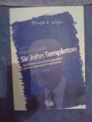 w0d SIR JOHN TEMPLETON , SPRIJINIREA CERCETARII STIINTIFICE PENTRU DESCOPERIRI foto