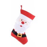 Ciorap Mos Craciun textil multicolor 25x41 cm